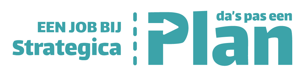 Logo 'Een job bij Strategica, da's pas een plan'